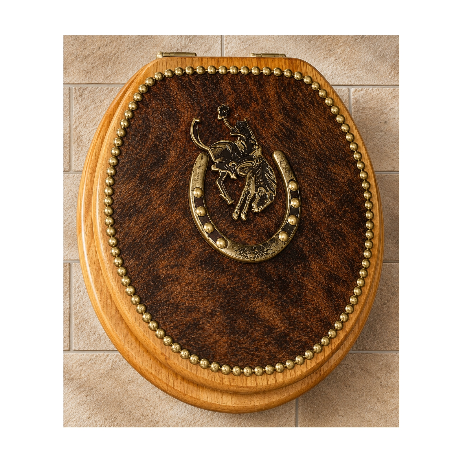 Cowhide Toilet Seat Cover